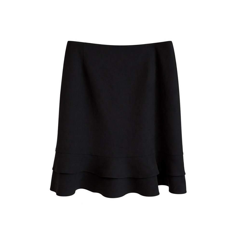 Kasper Black Ruffle Hem Skirt NWT Size 16 Career Classic $79